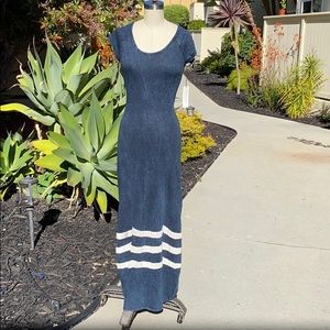 SOL ANGELES cotton jersey dress indigo